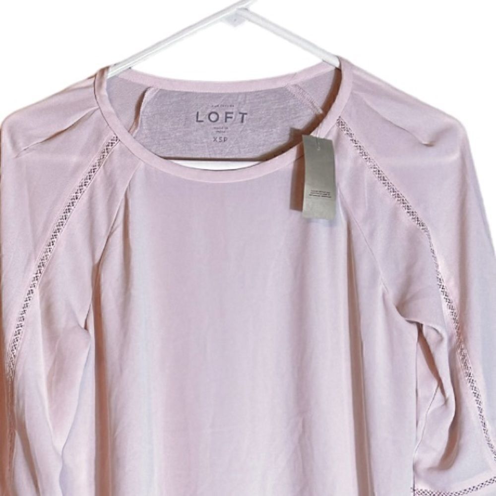 LOFT Pink Long Sleeve Blouse NWT Size XS Petite ▫️ - Picture 3 of 9